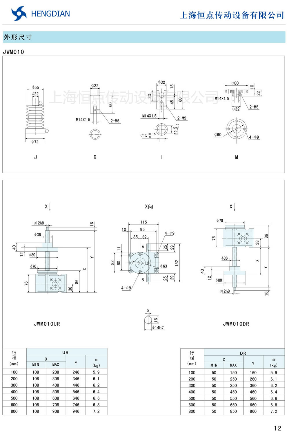 JWM���������C�����γߴ� JWM010